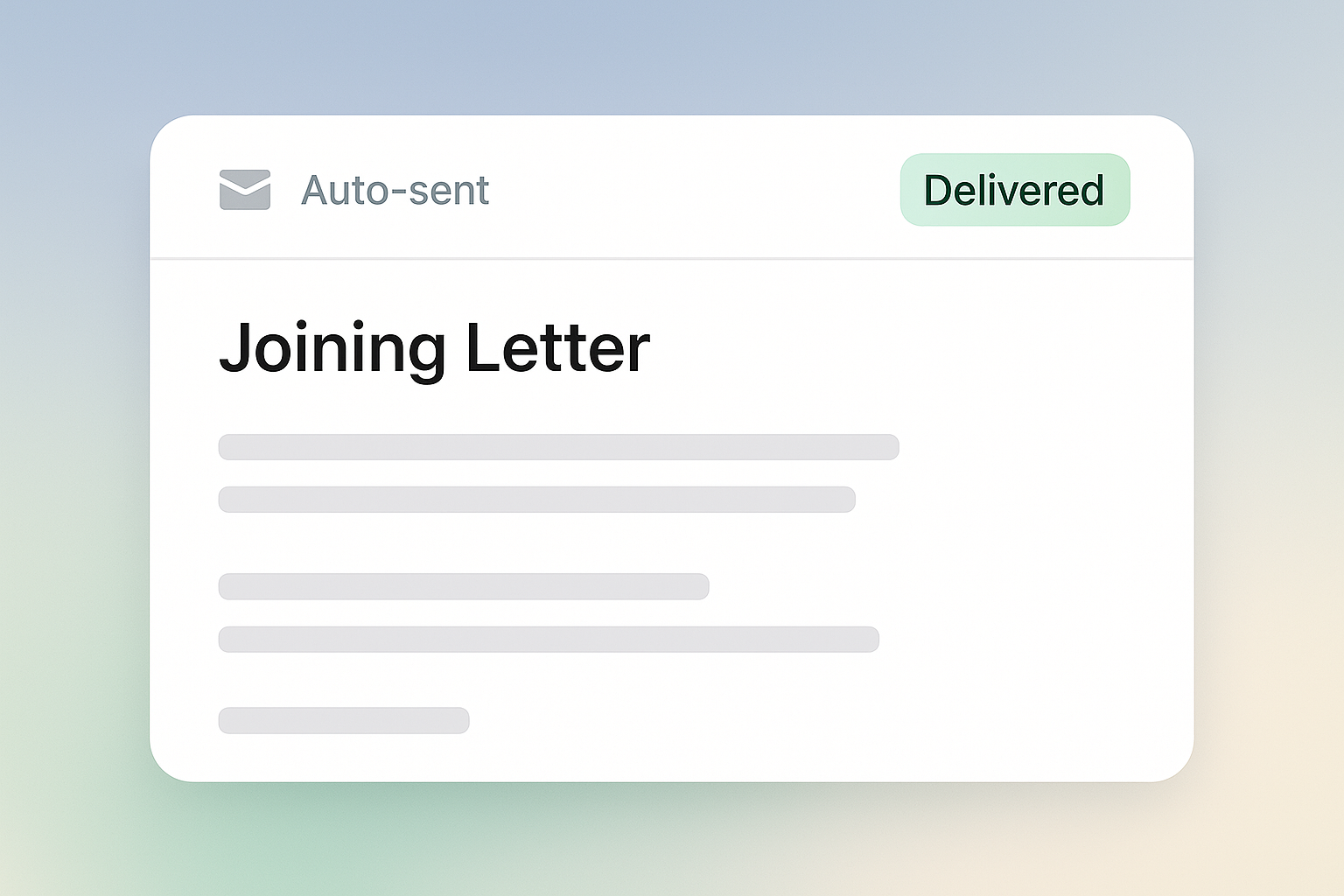 Joining Letter Preview