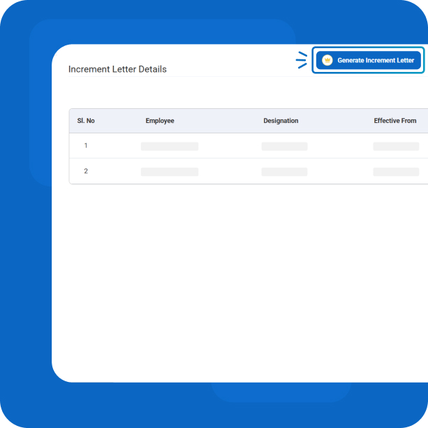 Increment Letter Dashboard